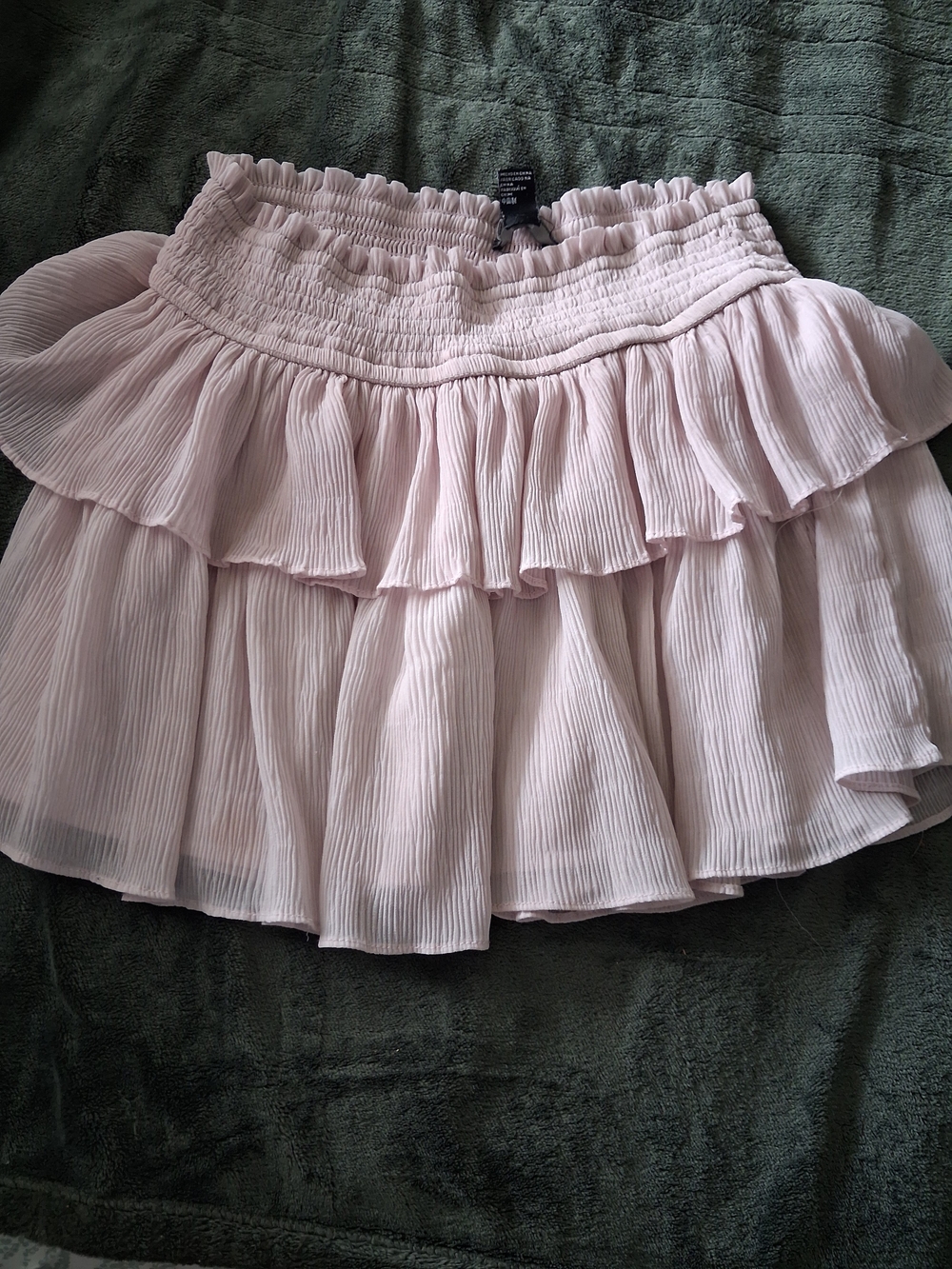 wild fable Blush Pink Tiered Ruffle Skater Skirt
